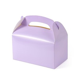 HOUPOUSEN 12 Pack Gift Treat Boxes,Gable Paper Gift Boxes with Handles,Party Favor Boxes for Birthday, Wedding, Christmas, Baby Shower, 6.3 x 3.5 x 3.4 Inches (Blue)