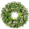 WGXX 24Inch Artificial Eucalyptus Berry Wreath Spring Summer Wreaths for