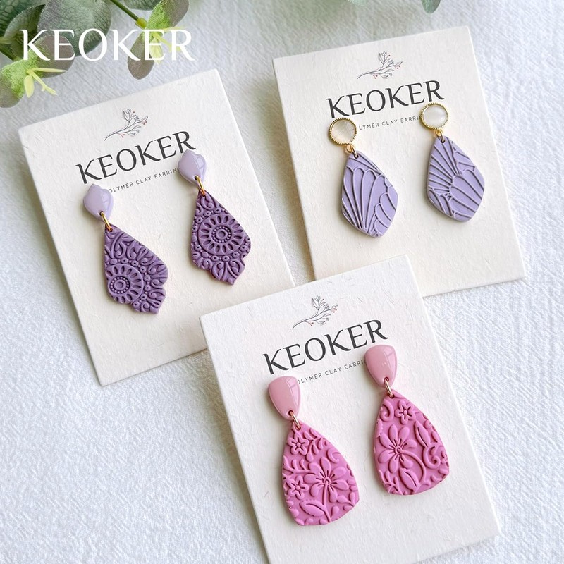 KEOKER Polymer Clay Texture Roller - 3PCS Boho Set for