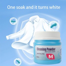 Generic 1PC Versatile Natural Home Cleaner Powder Laundry Additive and Cleaner,Laundry Strong Stain Yellow Removal Whitening Bleaching Agent Super Washing Soda Household Cleaner Laundry Booster