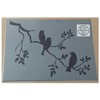 Solitarydesign Shabby Chic craft Stencil 3 Birds on tree branch