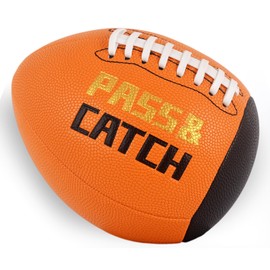 KUYOTQ PassCatch Football, Training for Ages 13+ Pro Composite Leather High School Football Training Equipment Improving Ball Handling Shooting Passing and Pro-Level Skills (Deflated)