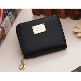 Women's Small Wallet, Small Wallet with Zip, PU Leather Wallet for Women (Black), black