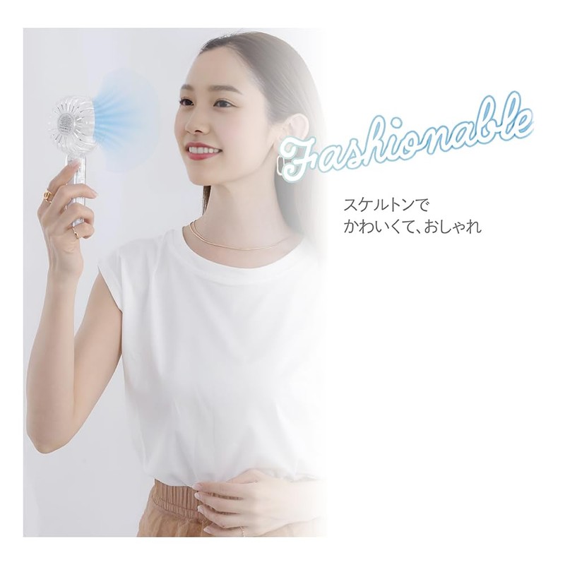 clear handy fan purple