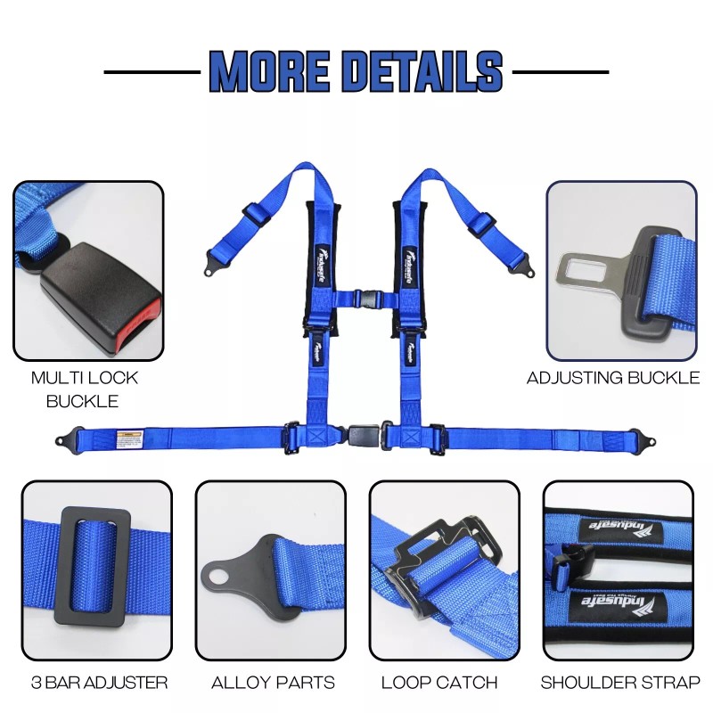 Indusafe 4 Point Seat Safety Belt Harness for Go Kart