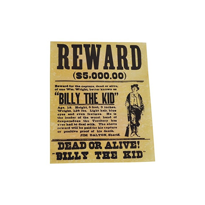 MH,LLC Treasure Gurus Billy The Kid Wanted Dead or Alive