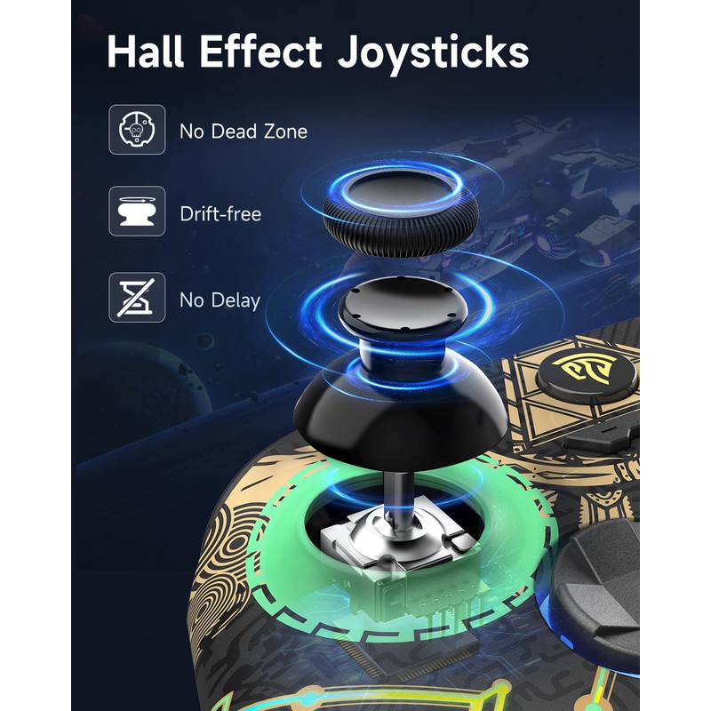 EasySMX PC Controller X15 Enhanced Wireless Bluetooth Controller with Hall