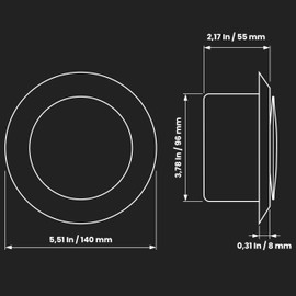 Repa Market ø4" Inch Stainless Steel Universal Diffuser - Adjustable Valve - Optimal Airflow - Air Intake, Exhaust Duct Ventilation - Round Metal Soffit Vent Grille Cover - Home Office, Wall Ceiling