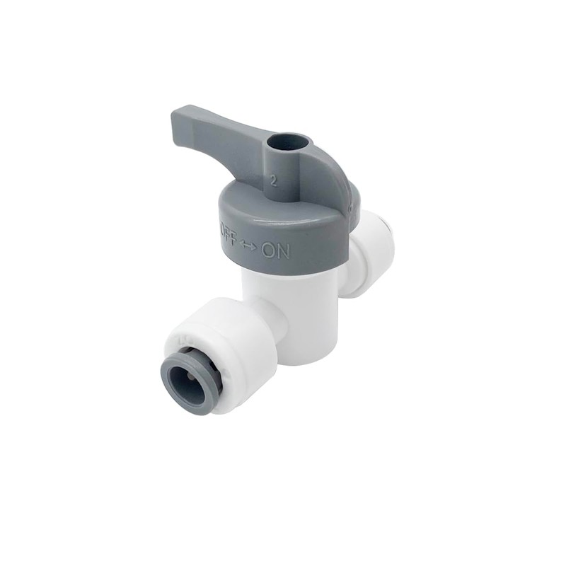 Qrity 1/4" Inline Tap/Shut-Off Valve/Isolation Valve, Reverse Osmosis Water Filtration