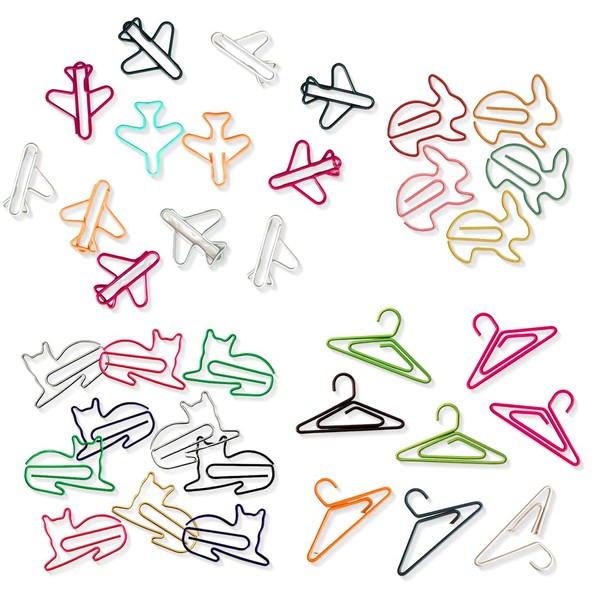 CATOR Pack of 40 Paper Clips Colourful Paper Clips Animal