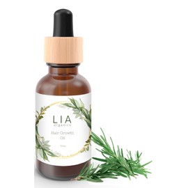 Lia Organics Hair Growth Oil - Organic, Vegan, cruelty free - Rosemary oil, castor oil, pumpkin seed oil, amla oil etc. For thick healthy hair, 1.70 Fl Oz (Pack of 1)