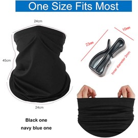 Pack of 2 Multifunctional Scarf, Tube Scarf, Windproof Bandanas, Elastic Quick-Drying Mask, Sun Protection, Neckerchief, Men and Women, Loop Scarf, Neck Warmer for Outdoor, Motorcycle, Hiking, Cycling
