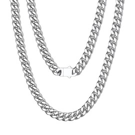 Richsteel Silver Necklace For Men Stainless Steel Chains For Boy Long Necklaces 24inch