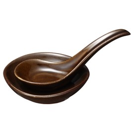 Hase Seikatsu ANM-26 Astragalus with Plate, Small, Approx. 5.1 inches (13 cm), Brown, American Glaze
