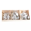 Logbuch-Verlag 18 Christmas Pendants Silver Metal Heart Star Tree 5