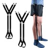 EGGBOY 2 Pairs Shirt Stays for Men,Adjustable Elastic Shirt Garters/Tucker