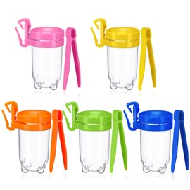 Baderke 10 Pieces Bug Viewer and Bug Insects Tweezer for Kids, Plastic Insect Box Container and Tweezers, Bug Catching Kit Insect Observation Kit for Kids Outdoor Science Nature Exploration