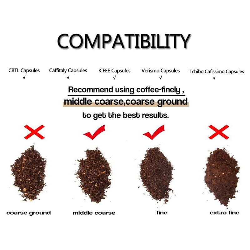 #N/A Reusable Stainless Steel Capsules, Refillable Pod Compatible Fit for