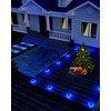 DetarZinLED 6 Packs Solar Driveway Lights, Blue Dock Deck Lights
