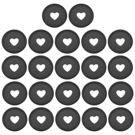 PATIKIL 28mm Plastic Book Binding Discs, 22 Pack Discbound Expansion Discs Heart Binder Rings for DIY Notebook Planner, Black