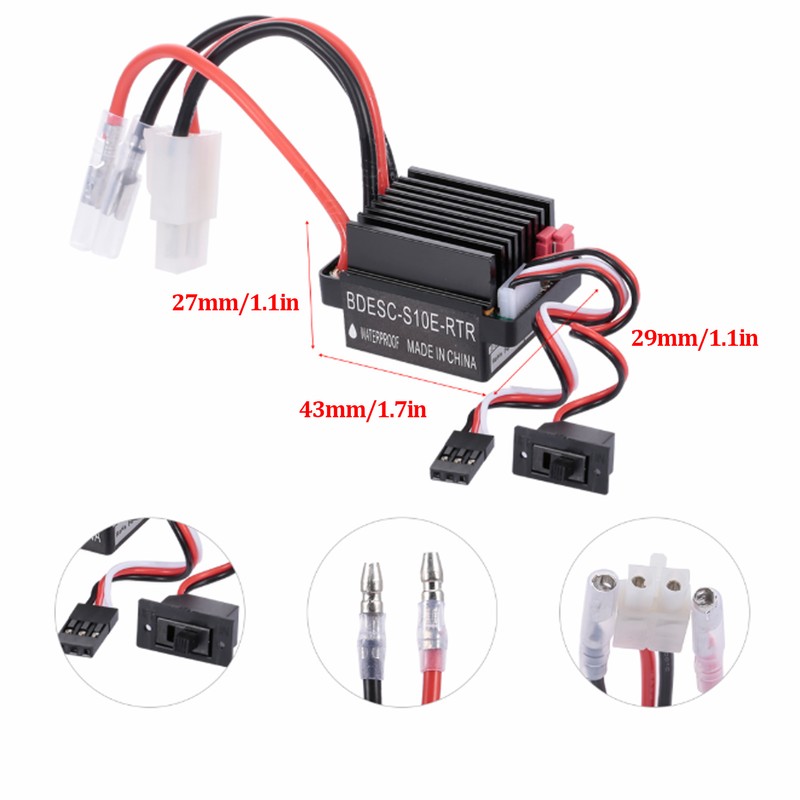 550 Brushed Motor with 320A Two Way Brushed Waterproof ESC