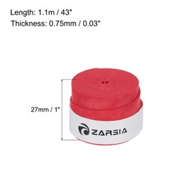 MECCANIXITY 5pcs Drum Stick Tape Drumstick Grips Drumstick Wrap Anti Slip 1" Width 43" for Drum Percussion Drumming Accessories Red