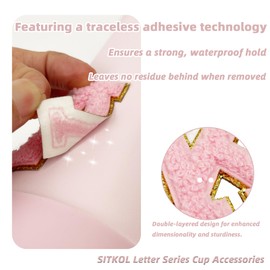 Silicone Boot Cute Monogram Set Compatible with Owala Water Bottle 32 oz - Perfect Letter Owala Accessories for Owala Tumbler, Owala Free Sip, Pink Owala, Black Owala, owala coffee tumbler (Pink, Z)