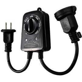 KIMOC Timer Outlet, 8 Hours, Outdoor Use, Rainproof, Waterproof, Light Sensor, Digital Timer, Rainproof Plug, Rainproof Cap, Illumination, Christmas Timer, Outlet, Rainproof, 8 Hour Timer, 1 Hour