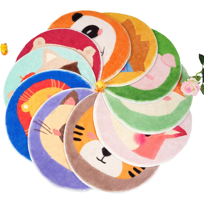 KLLOUZE 10 PCS Kids Carpet Circle Seats 16" Kids Round