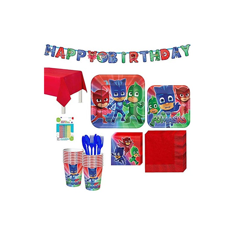 PJ Masks Square Paper Plates - 9" - Multicolor -