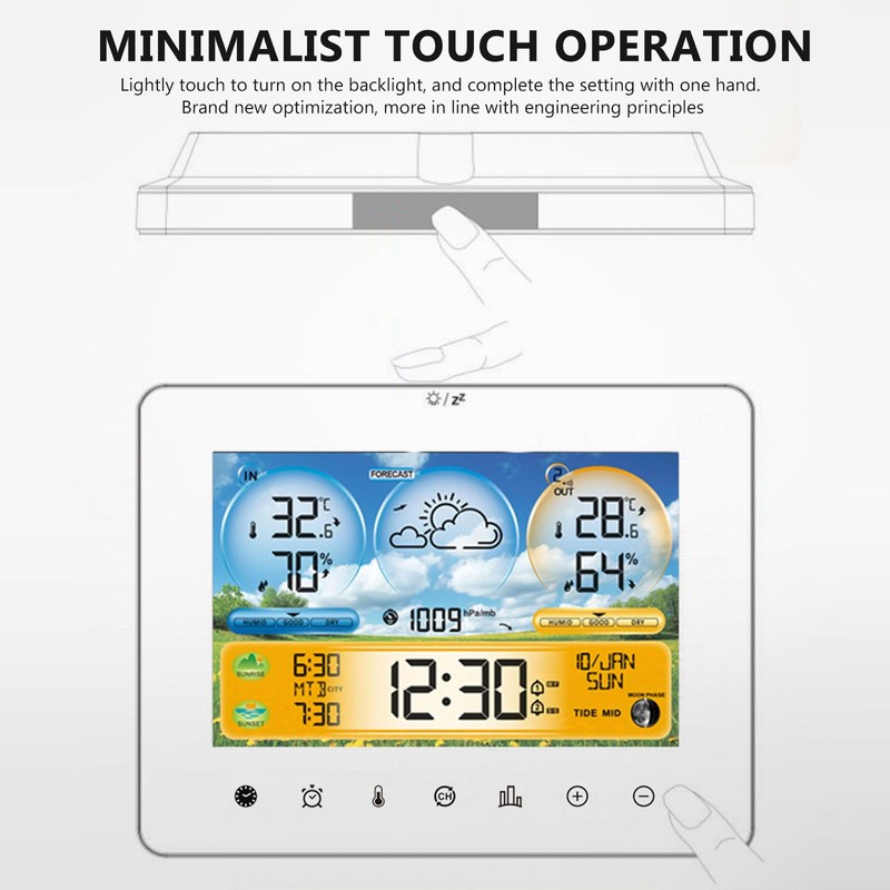 Wireless Weather Station with Outdoor Sensor, Weather Stations Indoor and