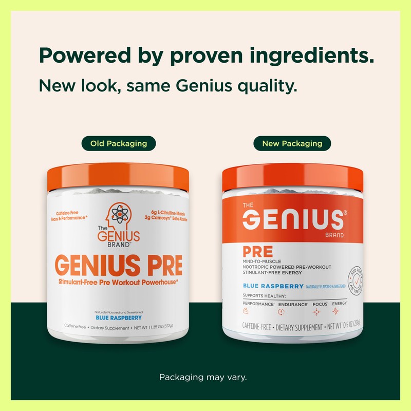 The Genius Brand Genius Pre - Clean Pre-Workout Powder for