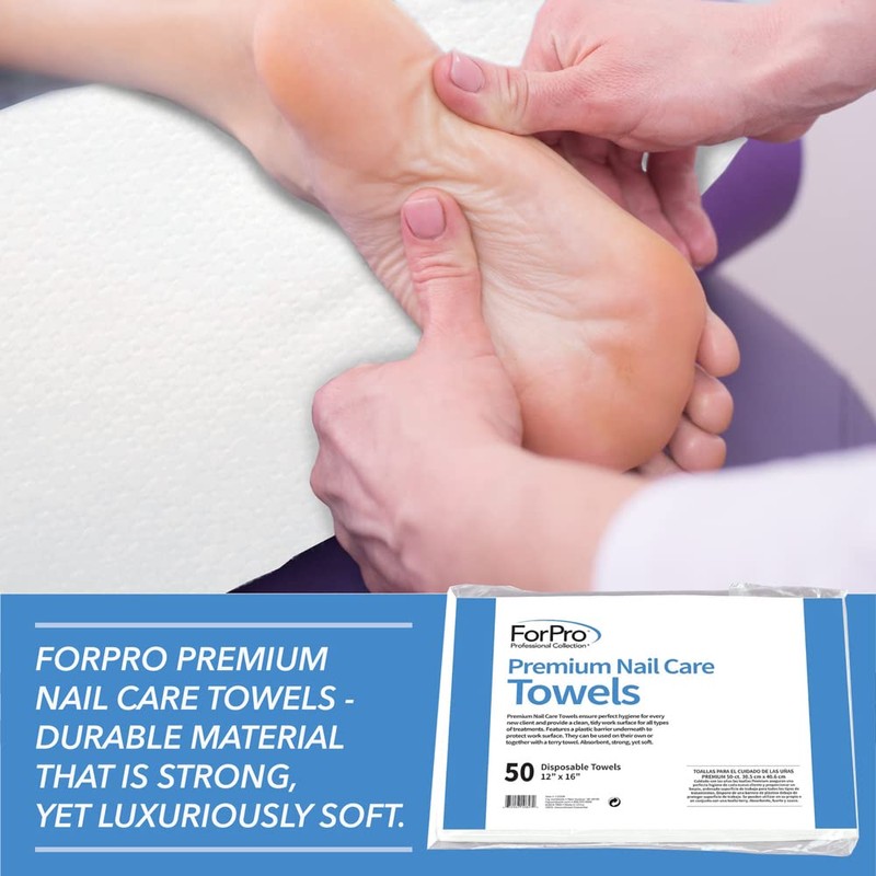 ForPro Professional Collection Premium Nail Care Towels for Manicures and