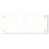 Drill-Free Mount Glass Golden Weekly Dry Erase Calendar Whiteboard for