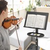 Xadgve Music Stand for Sheet Music-Bamboo Portable Black Music Stands