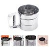 BIUDECO 1pc Stainless Steel Flour Sifter Cup Hand Press Powder