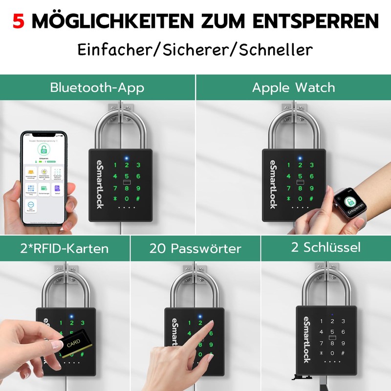 Padlocks with Keys, Password Padlock with Card Through, Waterproof for