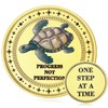 Quelay 3D Turtle Design Affirmation Sobriety Coin Progress Not Perfection