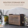 BEARUT Wooden Router Shelf Wall Mount WiFi Router Storage Box