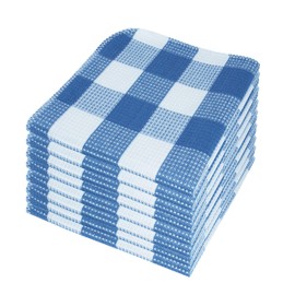 PurpleEssences Paños de cocina de tejido gofre, 100% algodón, ultra suaves, absorbentes, de secado rápido, 12 x 12 pulgadas, paquete de 8, color azul claro
