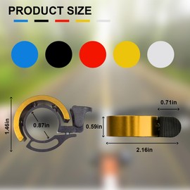 Garegce Bike Bell Bicycle Bell for Kids and Adult, Road Bike Bell with Loud Crisp Clear Sound, Mountain Bike Bell for Children, Durable Rust-Resistant Bike Bell Fits 2.2cm/0.87inch Bike Handle