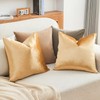 GriNeed Throw Pillow Covers Gold Set of 2 20x20 Inch