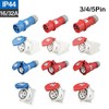 Blue Industrial Plug & Sockets - IP44 3Pin 16A Industrial