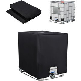 SOBEAU IBC Tank Cover 1000L, IBC Container Accessories, Water Tank UV Protection Film, Rain Barrel Cover, Protective Tarpaulin Rainwater Tank, Suitable for 1000L IBC Tank Container Cover (120 x 100 x