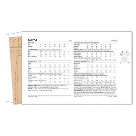 New Look Easy Misses' Peplum Top with Sleeve Variations Sewing Pattern Kit, Design Code N6754, Sizes 8-10-12-14-16-18, Multicolor