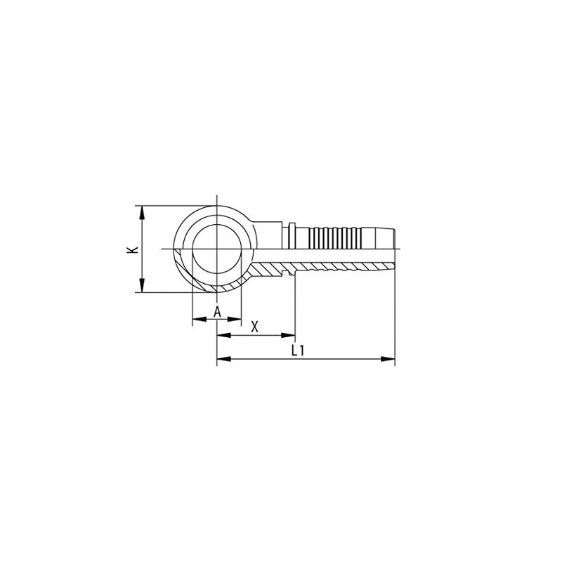 Hydraulic Hose Fitting Ring Connector Metric Diameter 12 DN6