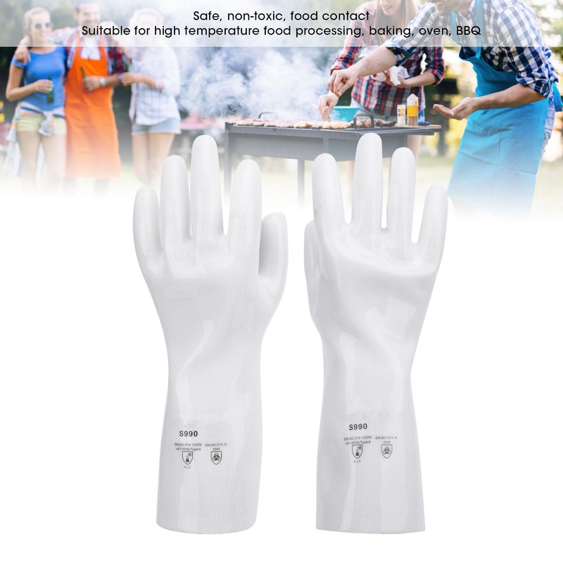 Liquid Silicone Heat Resistant Glove Waterproof Seamless with Insulation Liner