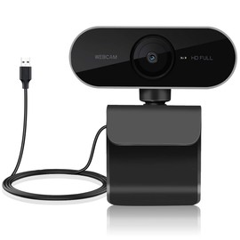 1080P Webcam with Microphone – HD Webcam for Computer, Laptop, PC, Desktop - USB Web Camera for Video Calling Recording Conferencing, Live Streaming, Webinar- Compatible with Windows Android iOS Linux