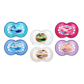 MAM Original Day & Night Baby Pacifier, Nipple Shape Helps Promote Healthy Oral Development, Glows in The Dark, 3 Pack, 16+ Months, Girl