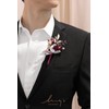 Ling's Moment Boutonniere for Men, 10pcs Groomsmen Guest Boutonniere, Artificial